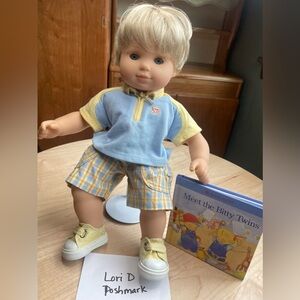 Bitty Twin Doll in Sunny Day Outfit with Meet the Bitty Twins book